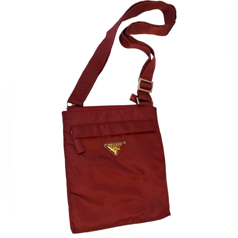 Pegaso 1964 deep red crossbody bag
